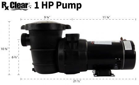 Rx Clear Mighty Niagara 1 HP In-Ground Pool Pump – Single Speed – 115/230V – J07501