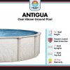 Antigua by Lake Effect Pools® Oval Above Ground Pool with 52" Walls