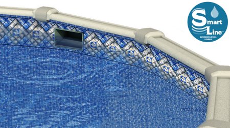 SmartLine® 15' x 25' Oval Diamond Cube Esther Williams Bead Liner 52" H 25G