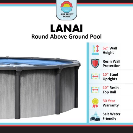 Lanai by Lake Effect Pools® Round Above Ground Pool Kit