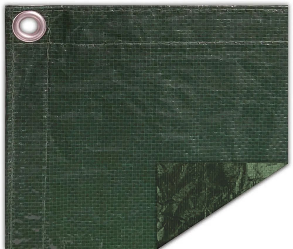 Buffalo Blizzard® Supreme Green Winter Cover for a 16' x 32' Rectangle Pool with 4' x 8' Center End Step