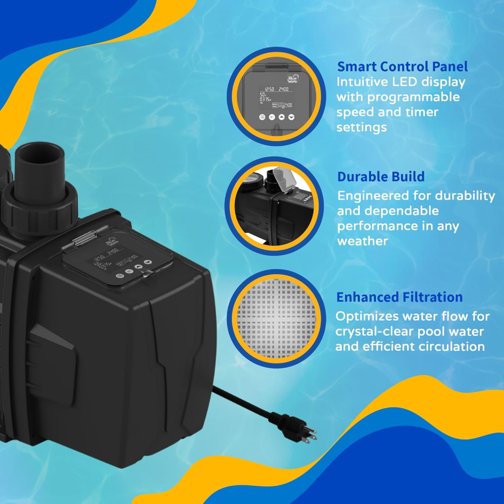 Rx Clear® Pro VS 1 HP Variable Speed Above Ground Pool Pump