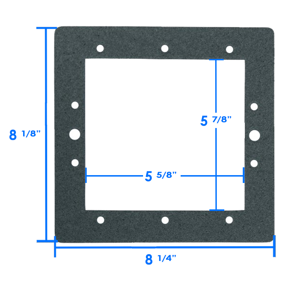 Skimmer Gaskets for Kayak Pools® Measurements