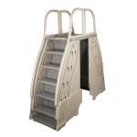 Confer® Roll 2 Guard Modular A-Frame Above Ground Entry System Warm Grey w/ Grey Treads