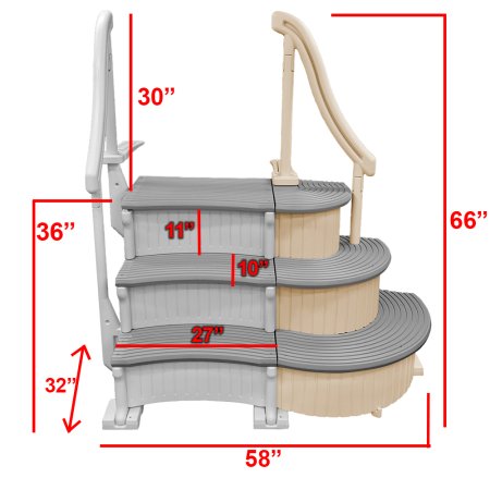 Confer Inground Steps Measurements