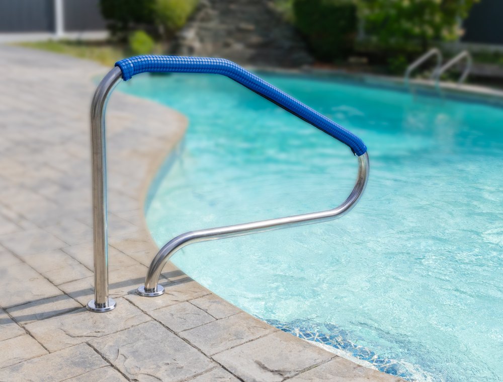 Aqua Select&reg; Stainless Steel 50" Handrail w/ 4' Rail Runner®