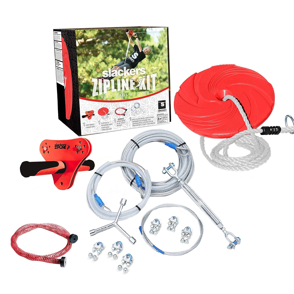 slackers 90' Eagle Zipline Kit With Free Spring Brake Kit
