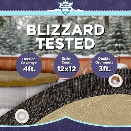 Buffalo Blizzard&reg; Supreme Plus Winter Cover w/ Cover Clips - Oval Pools