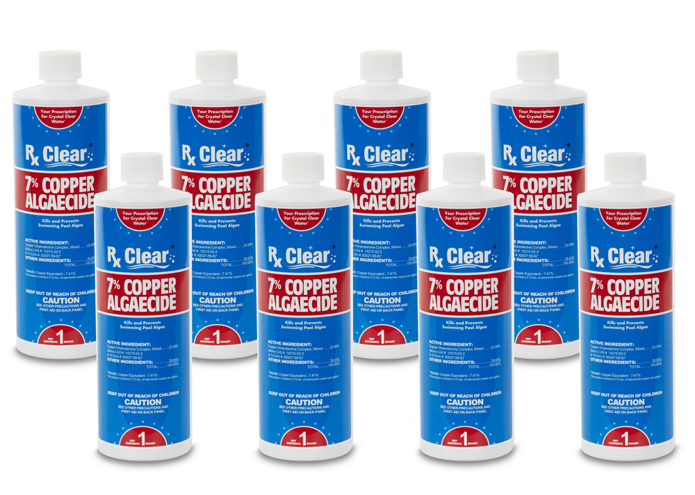 Rx Clear® 7% Copper Algaecide - 8 Pack