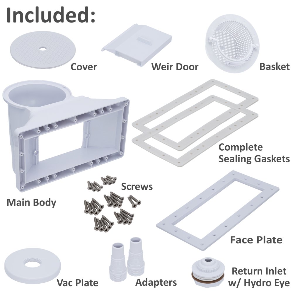 Rx Clear® Wide-Mouth Skimmer for Above Ground Swimming Pools (Choose Color)