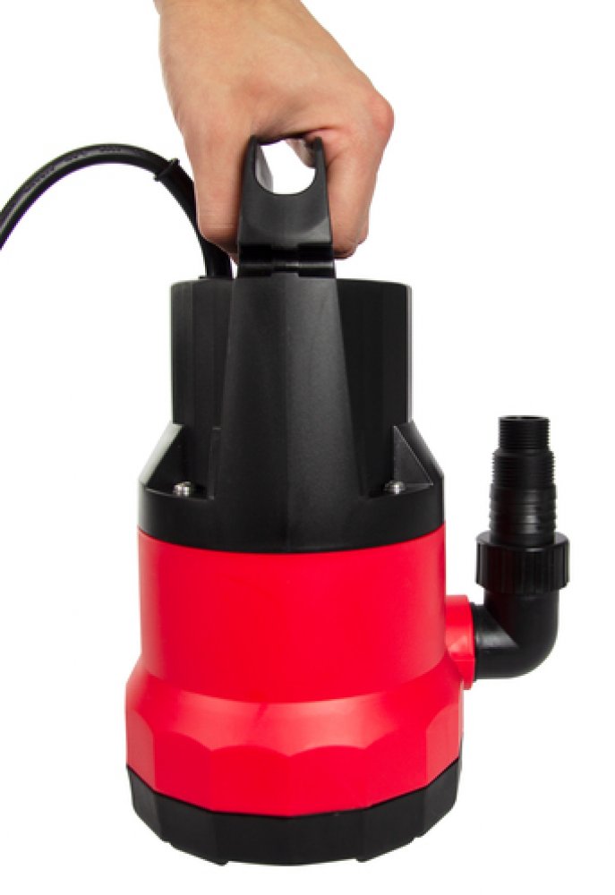 Holding A Rx Clear® Niagara Rapid Submersible Cover Pump