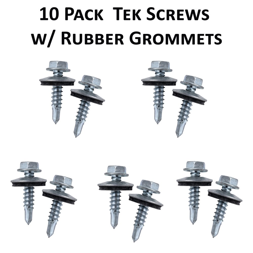 Zinc Tek Screw with Rubber Grommets For use with Kayak Pools&reg; - Pack of 10