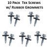 Zinc Tek Screw with Rubber Grommets For use with Kayak Pools&reg; - Pack of 10
