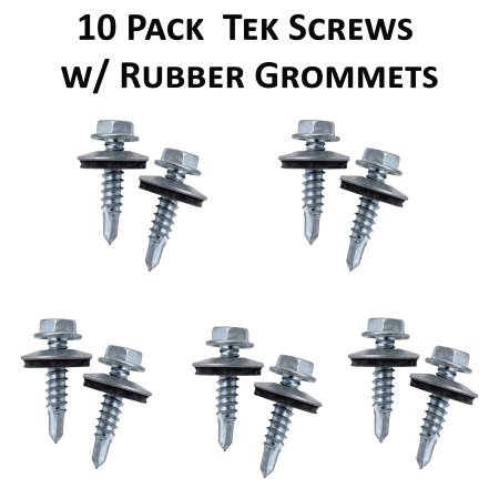 Zinc Tek Screw with Rubber Grommets For use with Kayak Pools&reg; - Pack of 10
