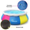 EVAJOY Inflatable 18' Round Swimming Pool Kit 48" H