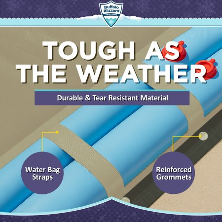 Buffalo Blizzard&reg; Rectangle Supreme Plus Winter Cover w/ Waterbag Kit (Various Sizes)