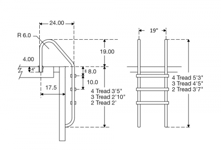 Aqua Select® Inground Swimming Pool Ladders