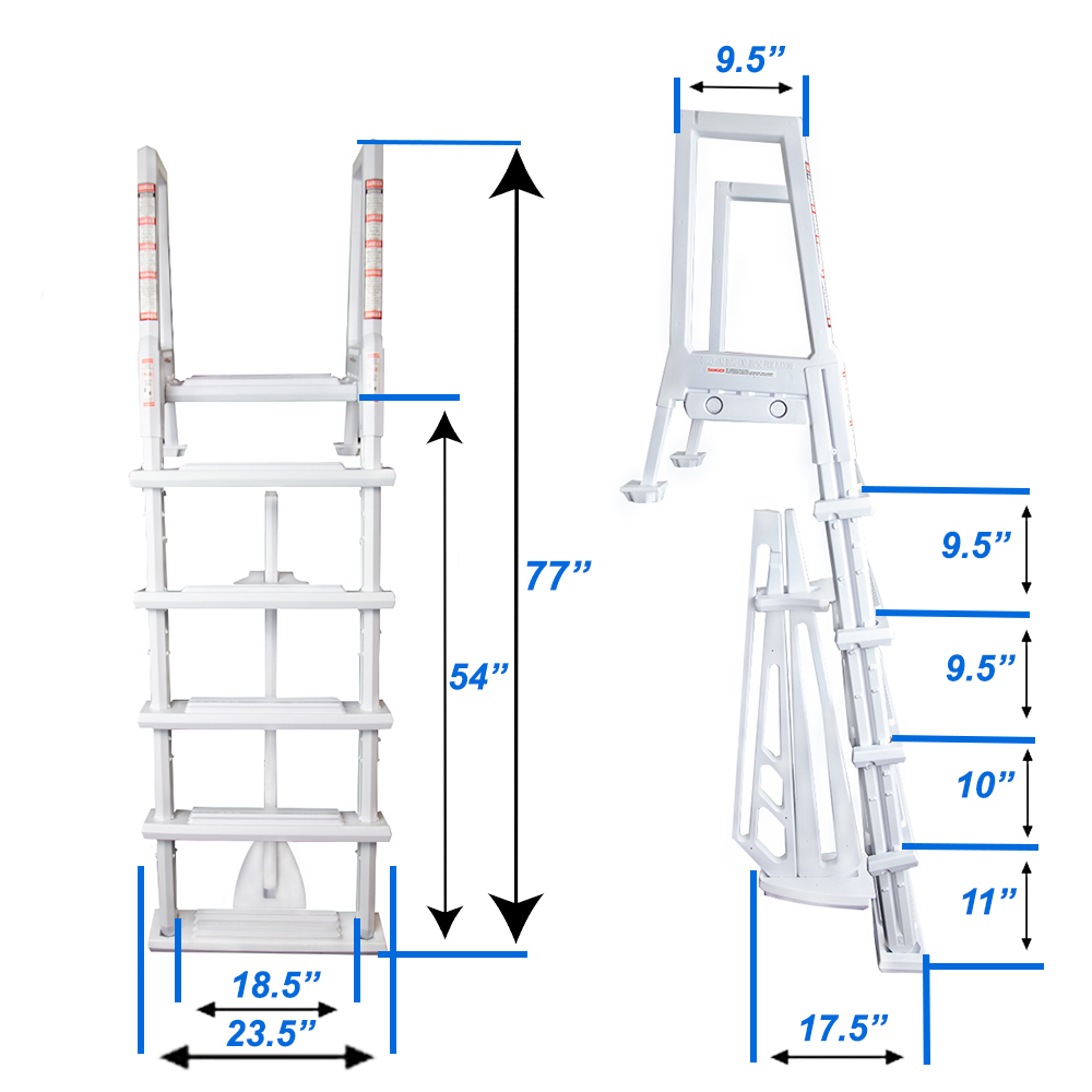 Aqua Select&reg; Heavy Duty Resin In-Pool Ladder w/ Entrapment Barrier