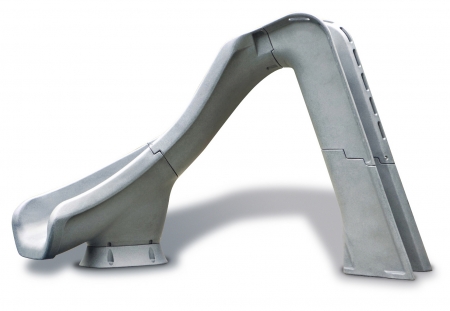 The Typhoon Inground Swimming Pool Slide - Gray Granite