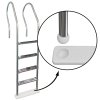 Aqua Select® Hi-Rise Reverse Bend Stainless Steel In Pool Ladders