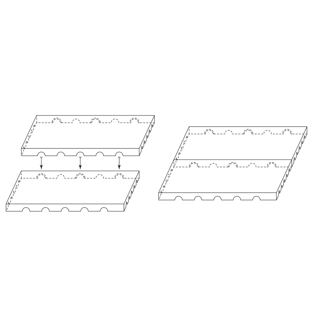 Rx Clear® Resin Universal Pool Pump and Filter Interlock Base Pad (Various Qty)