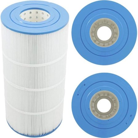 Filbur Swimming Pool Filter Cartridge with White Pleats and Blue Plastic Ends