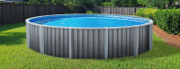 Lake Effect Pools® St. Kitts 18' Round Above Ground Pool with 52