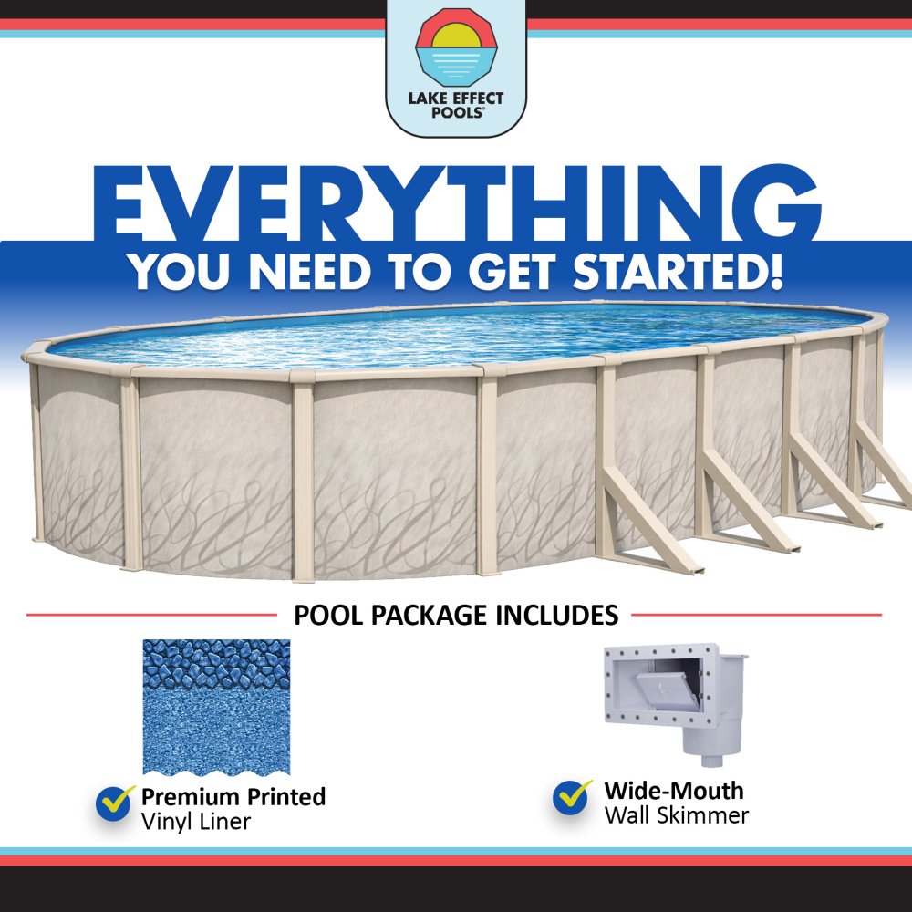 Lake Effect Pools® Meadows Reprieve Oval Above Ground Pool Kit