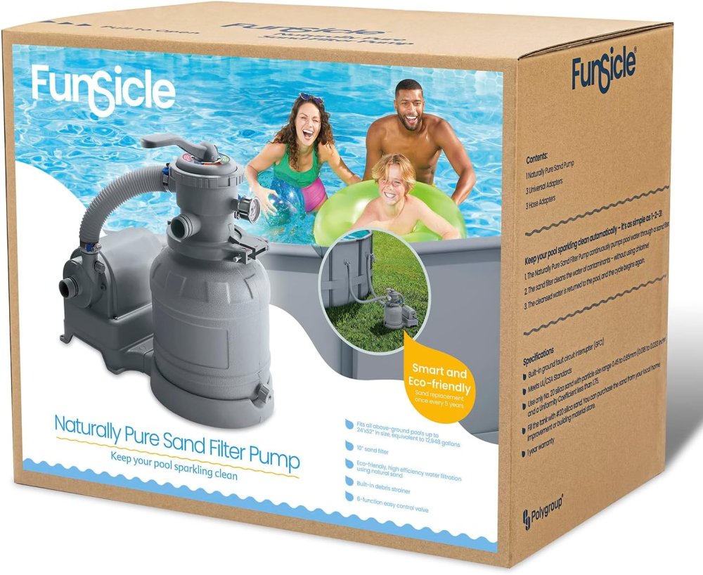 Funsicle 10” Sand Filter Pump for Above Ground Pools