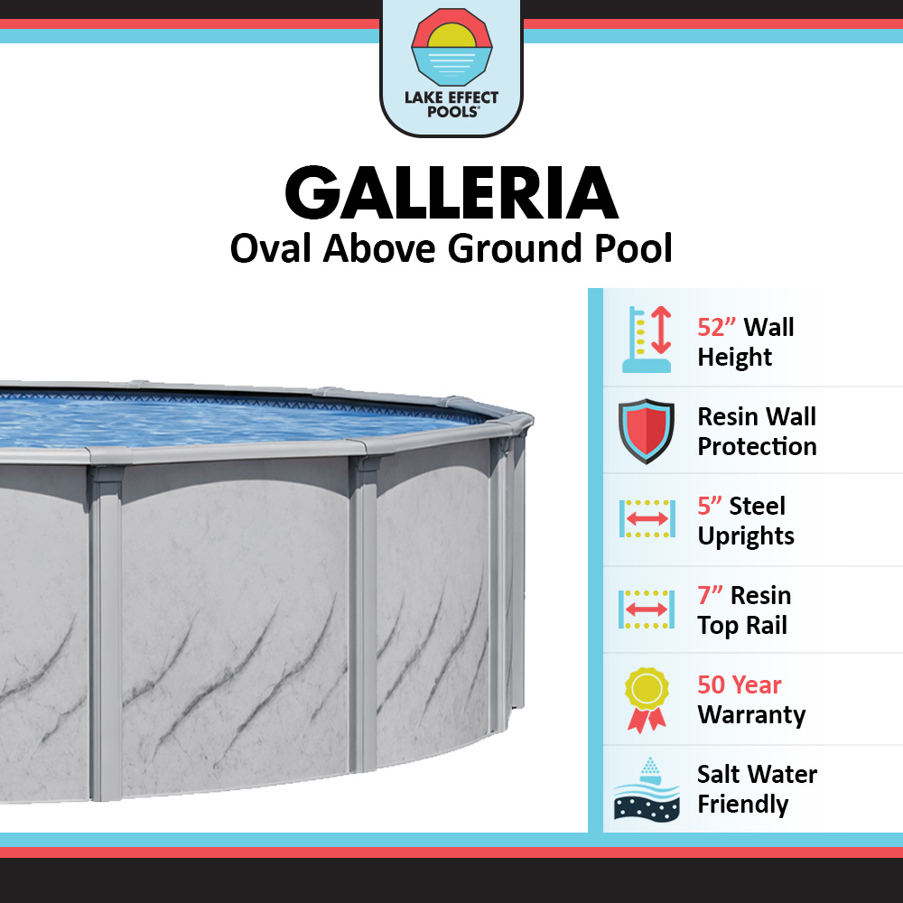 Galleria by Lake Effect Pools® Oval Above Ground Pool Kit