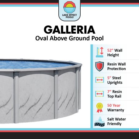 Galleria by Lake Effect Pools® Oval Above Ground Pool Kit