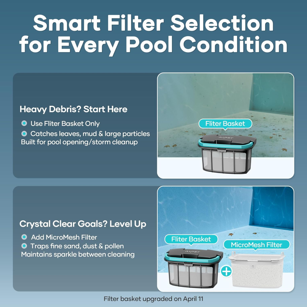 AIPER® Scuba X1 Cordless Robotic Pool Cleaner w/ Cross Pattern Smart Navigation