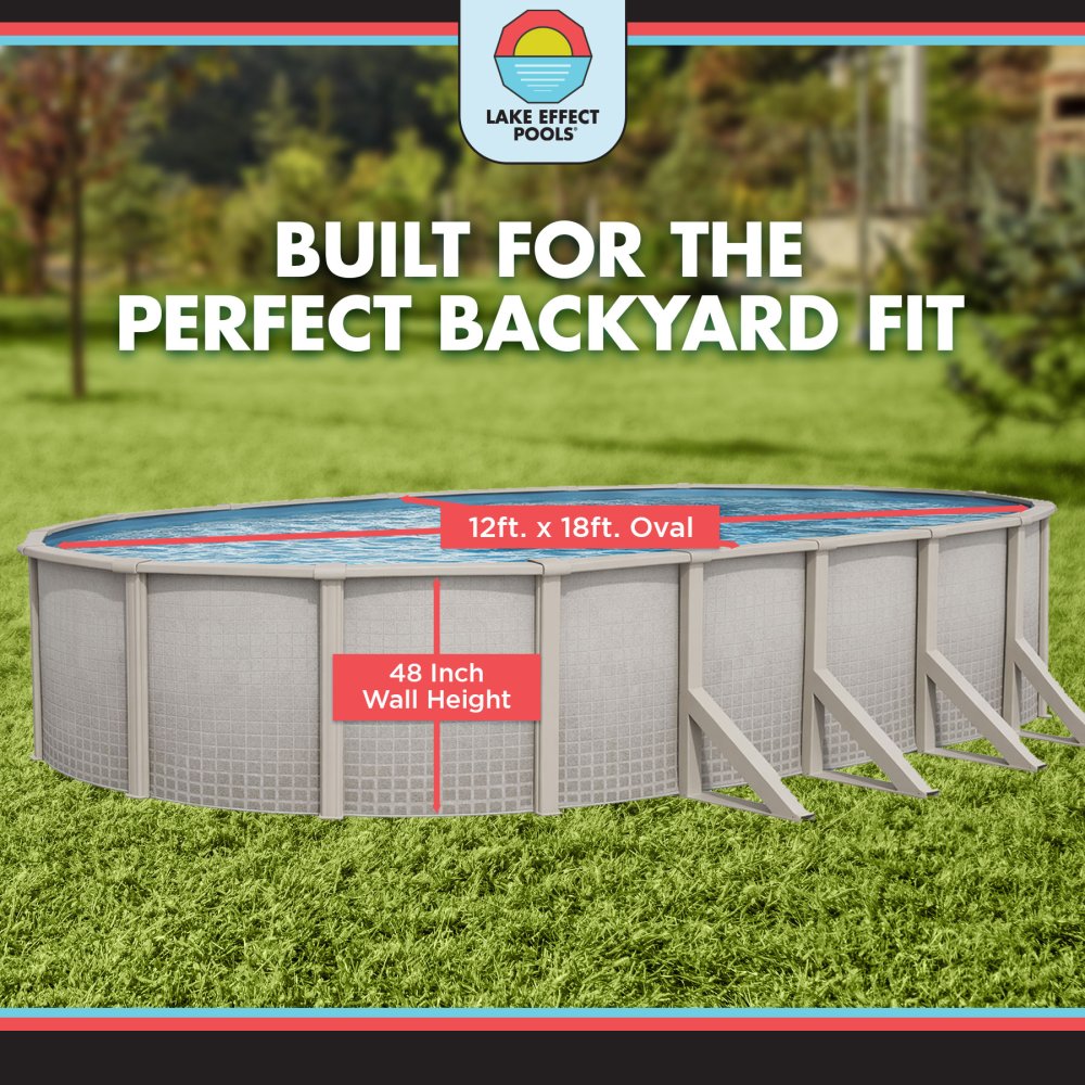 Impressions by Lake Effect Pools® Oval Above Ground Pool Kit