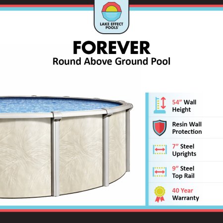 Forever by Lake Effect Pools® Round Above Ground Pool Kit
