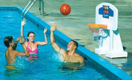 Kids Playing Water Basketball