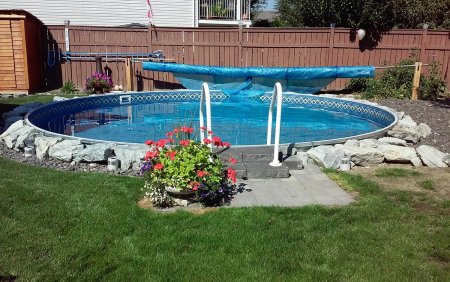 Dominica by Lake Effect Pools® Round Semi Inground Pool Kit