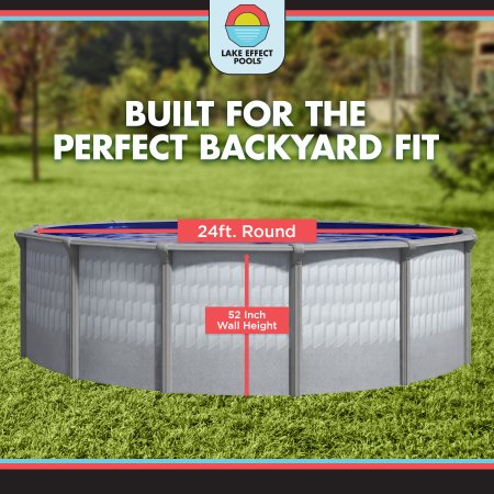 Lake Effect Pools&reg; Testudo 24' Round Above Ground Pool Kit