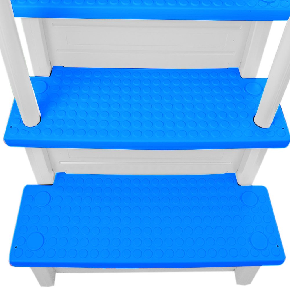 Above Ground Pool Steps, Anti-Slip Blue