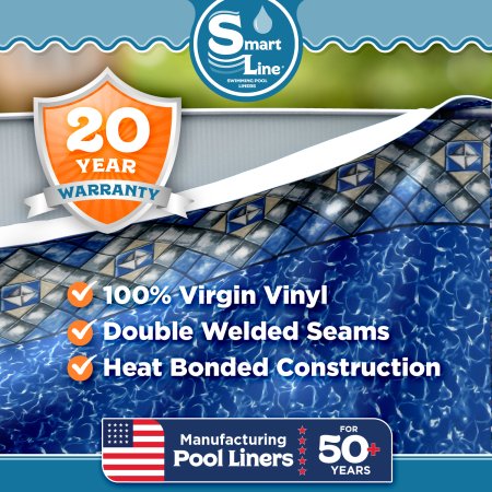 SmartLine&reg; 15' x 30' Oval Manor Unibead Liner - 52" H (Various Gauges)