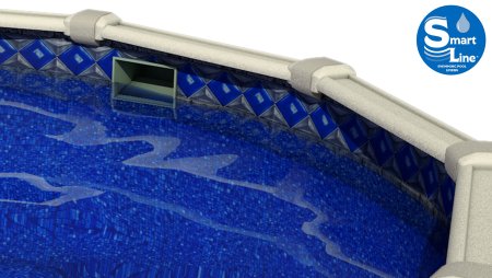 SmartLine&reg; 18' x 33' Oval Crystal Tile Unibead Liner 52" H (Various Gauges)