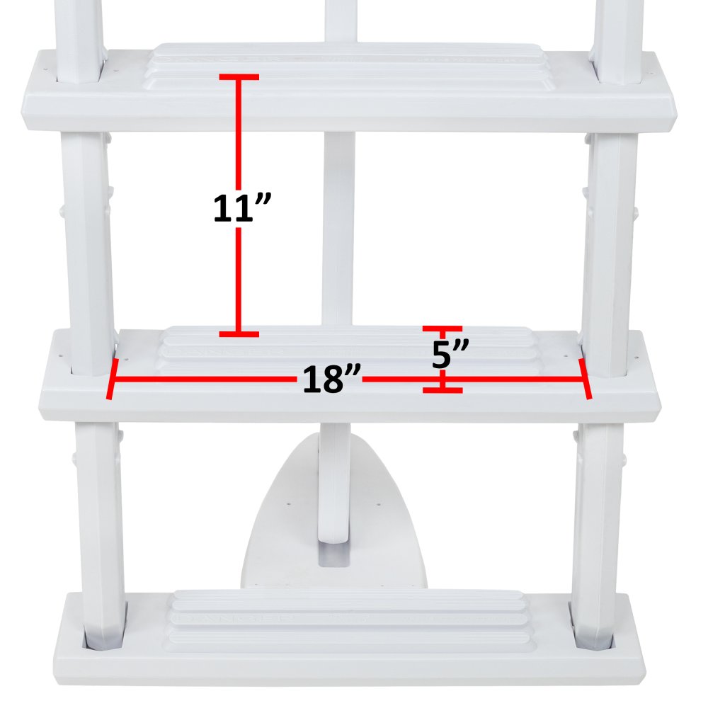 Aqua Select® Heavy Duty Resin In Pool Ladder Tread Measurements