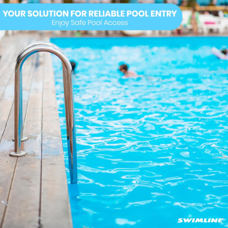 Swimline® HydroTools™ Above Ground Stainless Steel Heavy-Duty Pool Deck Ladder