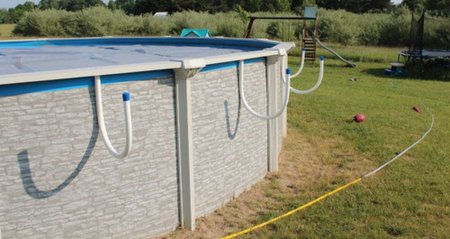 Solar Saddle Cover Holder for Above Ground Pools