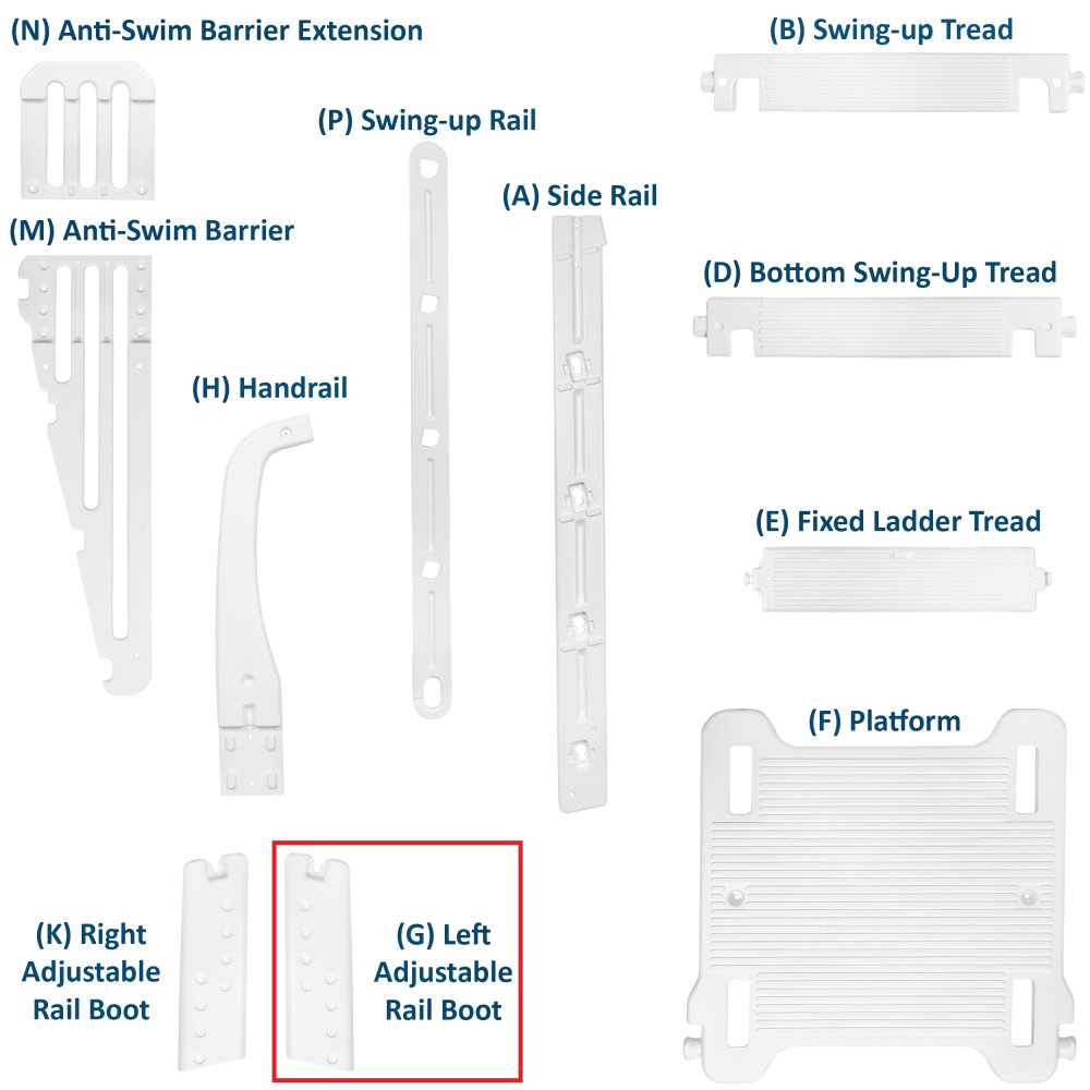 Aqua Select® A-Frame Swing Up & Lock Ladder Replacement Parts