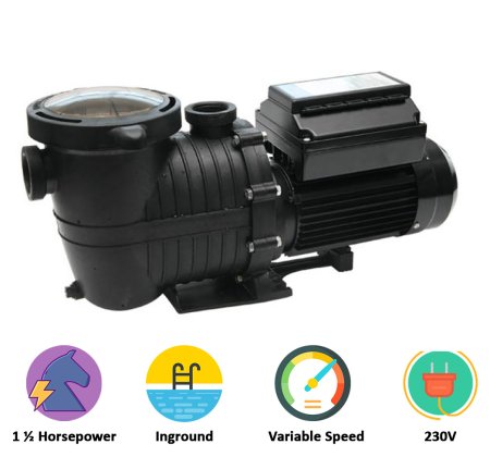 Rx Clear® Mighty Niagara 1 ½ HP Inground Pool Pump Variable Speed