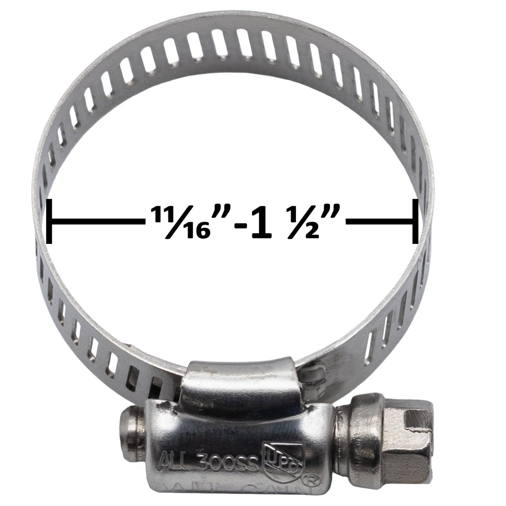 Stainless Steel Worm Gear Hose Clamps (Various Pack Sizes)
