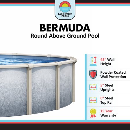 Lake Effect Pools® 27' Round Bermuda Aboveground Pool