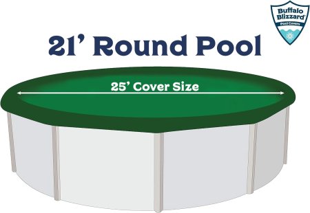 Buffalo Blizzard® Green Winter Cover Measurements - 25' Cover Size