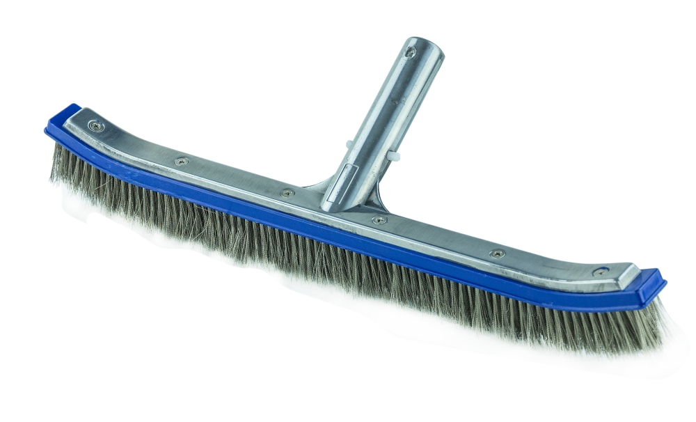 18" Aluminum Inground Pool Brush With Stainless Steel Bristles