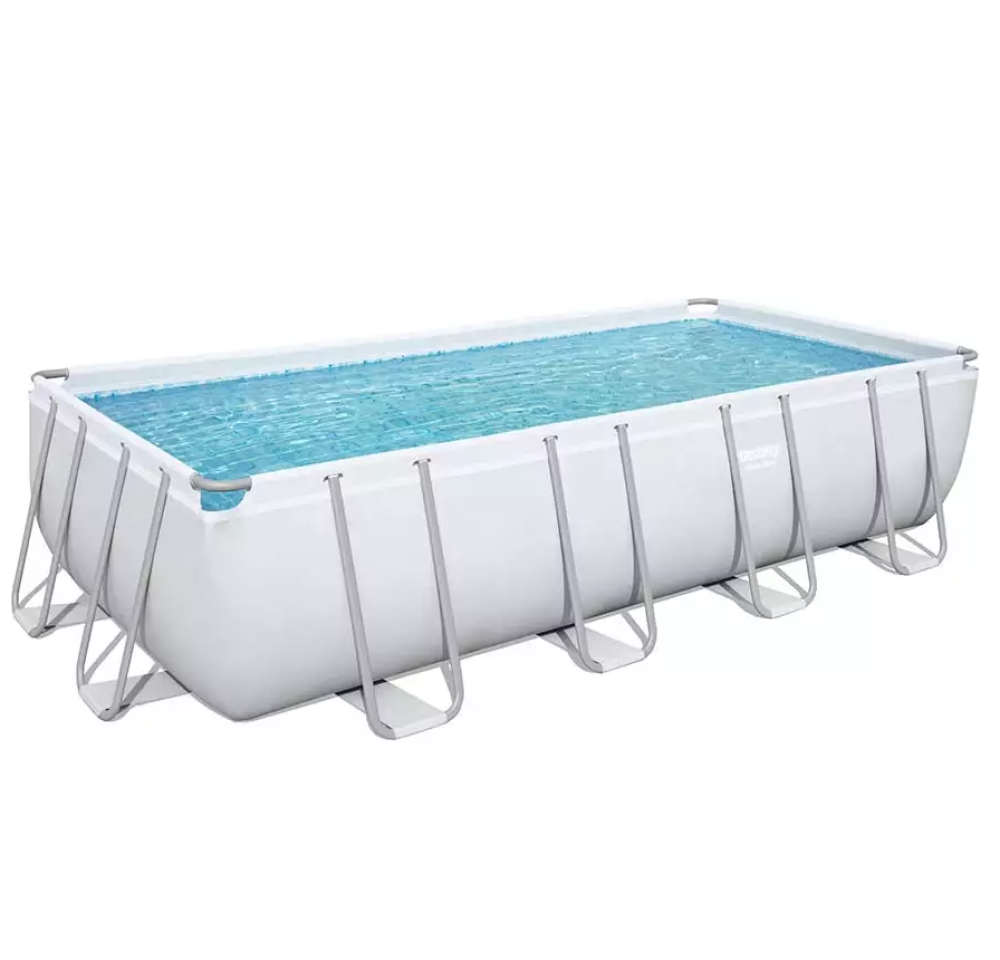 Bestway Rectangular Power Steel Above Ground Pool Set 9' x 18' x 48"